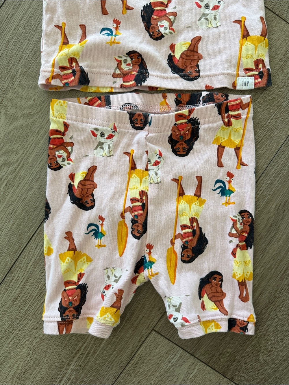 Baby gap organic cotton Moana girls pajama set size 5 years - Picture 2 of 6